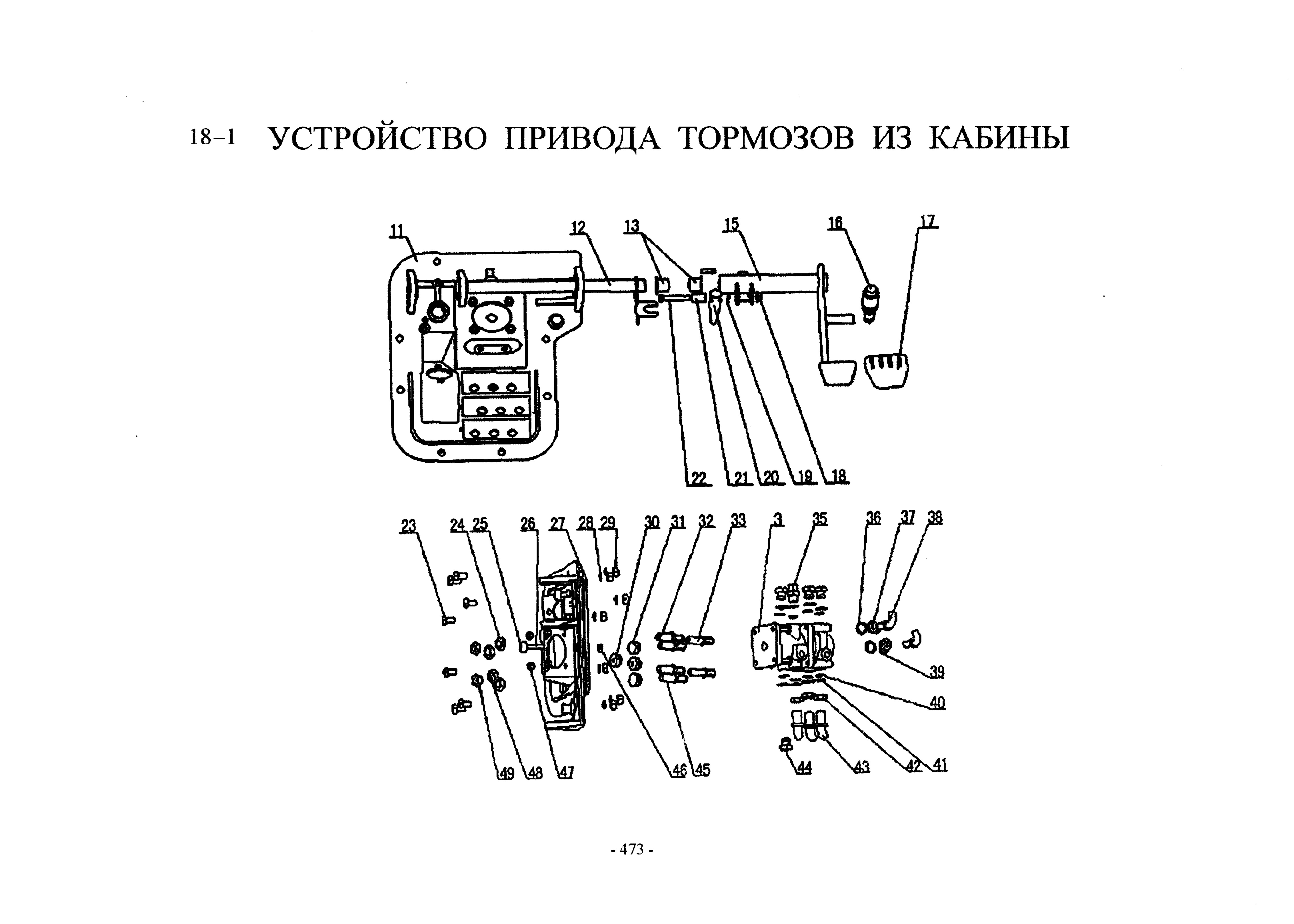 Схема Управление тормозами из кабины