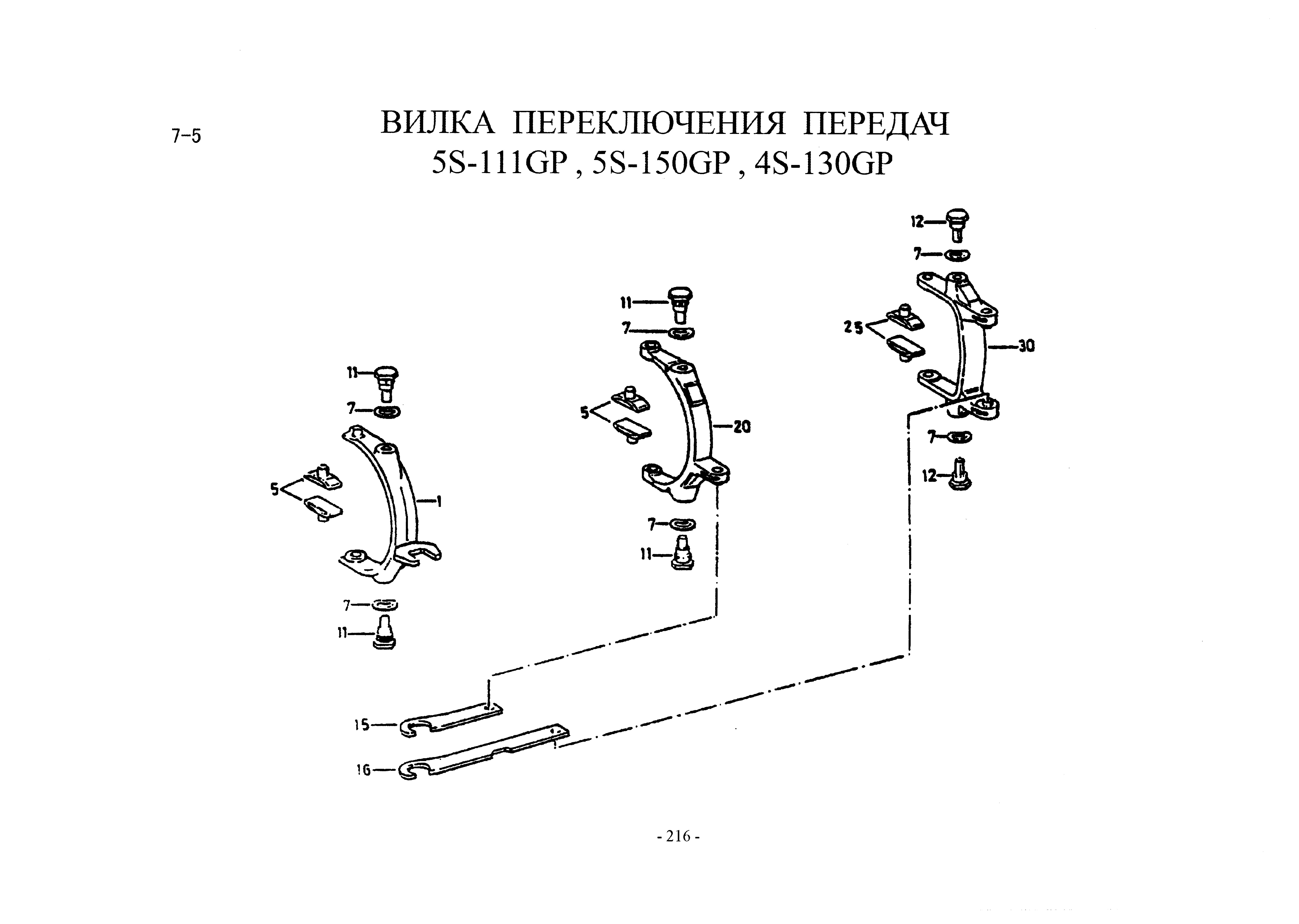 Схема Вилка переключения передач